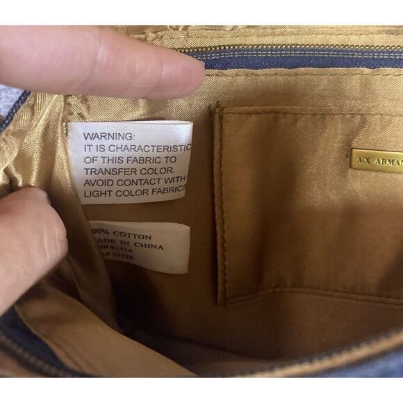 Armani Exchange Purse Womens Blue Denim A/X Clutch / Wallet - Picture 7 of 12